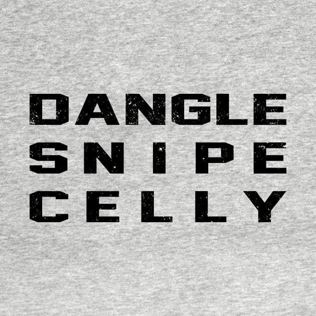 Dangle Snipe Celly Distressed Hockey Design by Bobtees